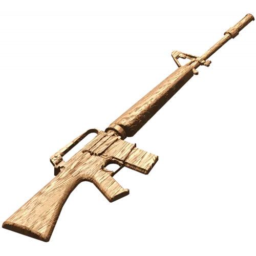 Резной деревянный силуэт M16 - точный декор из дуба, бука, ясеня