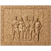 Барельеф «Воины» - резное панно из дерева