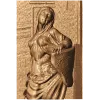 Вуаль во мраморе - рельефное панно из дерева