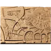 Резная панель «Город из окна» - деревянный декор с перспективой