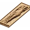 Вертикальная резная панель «Девушка с венком» - резной деревянный декор