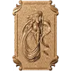 Резное панно «Девушка в завитках» - декоративная деревянная панель