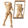 Девушка - Отражение: резное панно из дерева