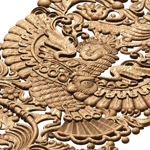 Резная вертикальная панель «Сирин» - декоративный деревянный декор