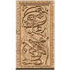 Вертикальная резная панель «Цветочная спираль» - резной деревянный декор