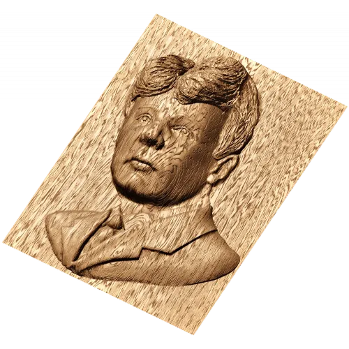 Портретный барельеф из дерева - резной деревянный декор для интерьера