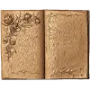 Резное панно «Книга с розами» - деревянный декоративный элемент