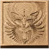 Солнечный Кот - резное панно из дерева