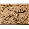 Резная панель «Лось» - деревянный декор в медальоне