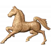 Рельефная лошадь - резной деревянный декор