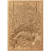 Резная панель «Озеро» с карпом - деревянный декор для интерьера