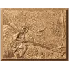 Панно «Охотник» - резной деревянный декор для интерьера