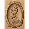 Овальный барельеф «Русалка с сыном» - резной деревянный декор