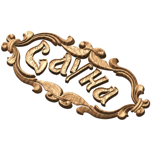 Резной картуш «Сауна» - деревянная табличка из дуба, бука или ясеня