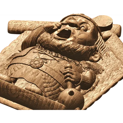Резное панно «Скворечник-викинг» - деревянный декор для интерьера