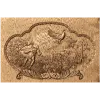 Панно «Собака и фазан» - резной деревянный декор из дуба, бука, ясеня