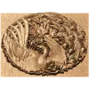 Круглая резная розетка «Феникс» - деревянный декоративный медальон