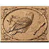 Резная панель «Филин в медальоне» - деревянный декор высокого рельефа