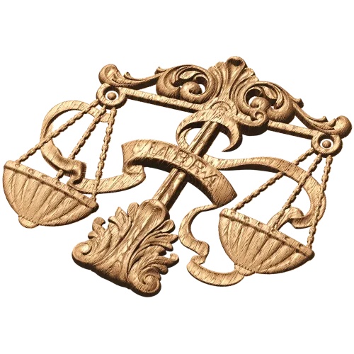 Резное панно «Весы (Libra)» - деревянный знак зодиака