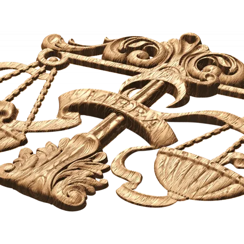 Резное панно «Весы (Libra)» - деревянный знак зодиака