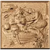 Резной деревянный барельеф «Рыбак и русалка» - панно из массива