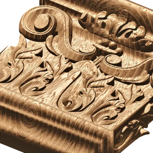 Капитель коринфская - резной деревянный декор из дуба, бука, ясеня