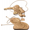 Резное панно «Космонавт СССР» - деревянный рельеф для интерьера