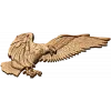 Резной деревянный орёл в полёте - панно из дуба, бука, ясеня