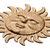 Солнечный лик - резная деревянная розетка, декоративный элемент