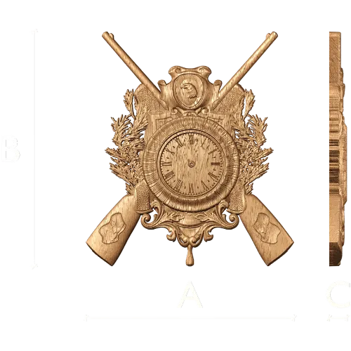 Время охотника - резные часы из дерева, охотничий декор