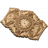 Резные настенные часы «Трио Барокко» - панно из дуба, бука или ясеня