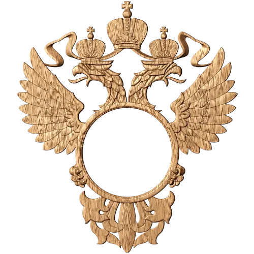 Резные часы «Имперский орёл» - деревянный декор на заказ