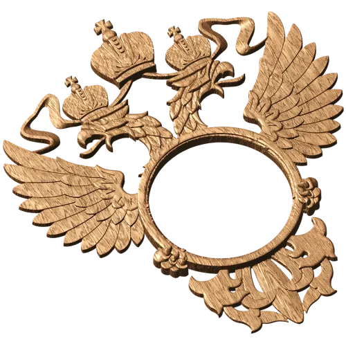 Резные часы «Имперский орёл» - деревянный декор на заказ