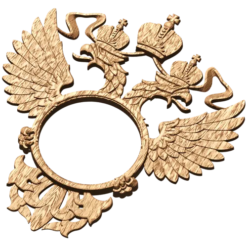 Резные часы «Имперский орёл» - деревянный декор на заказ