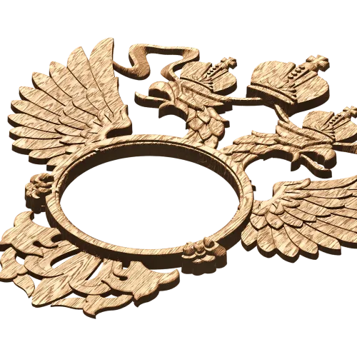 Резные часы «Имперский орёл» - деревянный декор на заказ