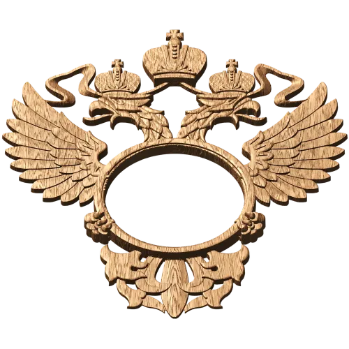 Резные часы «Имперский орёл» - деревянный декор на заказ