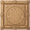 Квадратные барочные часы - резной деревянный циферблат из массива