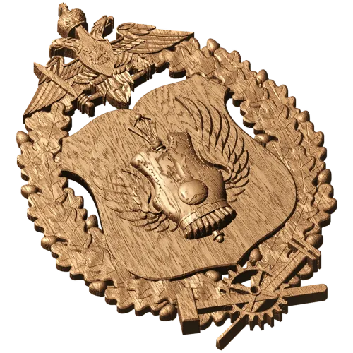 Рельефная эмблема ВДВ - резной деревянный декор