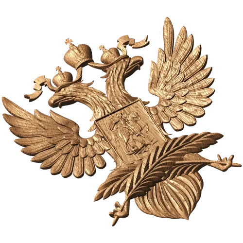 Герб Министерства иностранных дел - резной деревянный герб