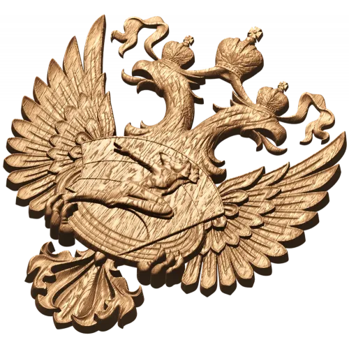 Герб Министерства Спорта - резной деревянный герб из массива
