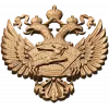 Герб Министерства Спорта - резной деревянный герб из массива