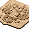 Рельефный щит - Герб Российской Федерации из массива дерева