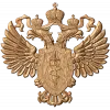 Герб ФСКН - резной деревянный герб из дуба, бука или ясеня