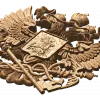 Герб налоговой службы - резной деревянный герб из дуба/бука/ясеня
