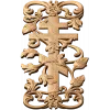 Резной деревянный крест с растительным орнаментом - дуб, бук, ясень