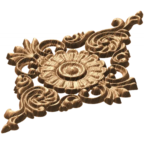 Резной деревянный декор «Розетта-ромб» - орнамент из дуба, бука, ясеня