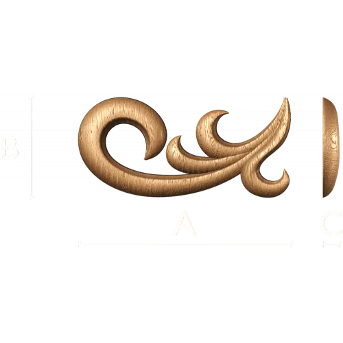 Резная растительная завитка - декоративная накладка из массива