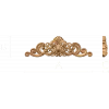 Резной картуш с пальметтой - горизонтальный деревянный декор