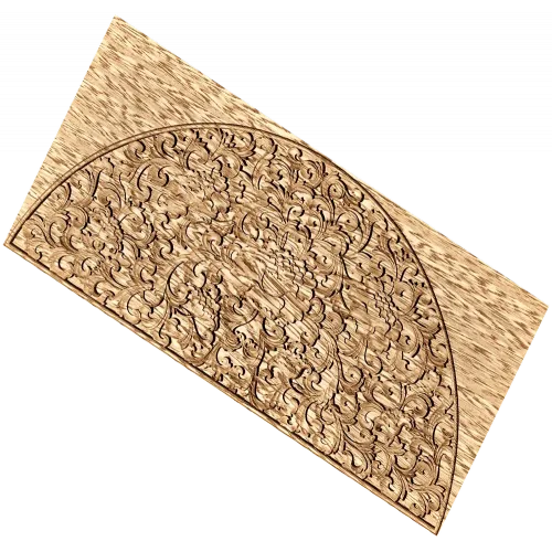 Полукруглая резная панель с акантовым орнаментом