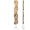 Вертикальная акантовая накладка - резной деревянный декор